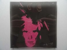 Warhol, Andy(Pittsburgh 1928 - 1987 New York). Warhol Celebrities: Andy Warhol pink. Glasschale
