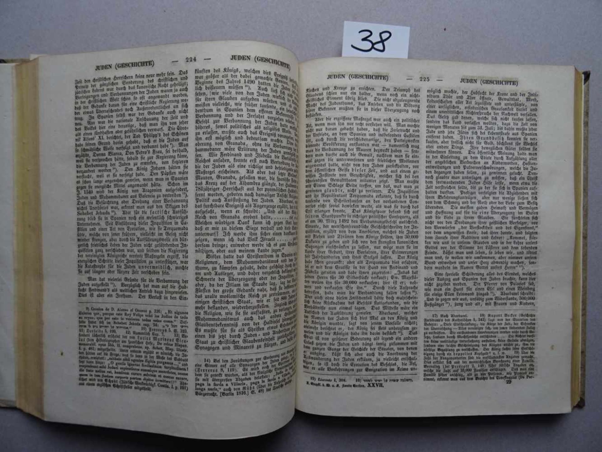 Judaica.- Hoffmann, A.G.(Hrsg.). Allgemeine Encyklopädie der Wissenschaften und Künste in - Bild 3 aus 4