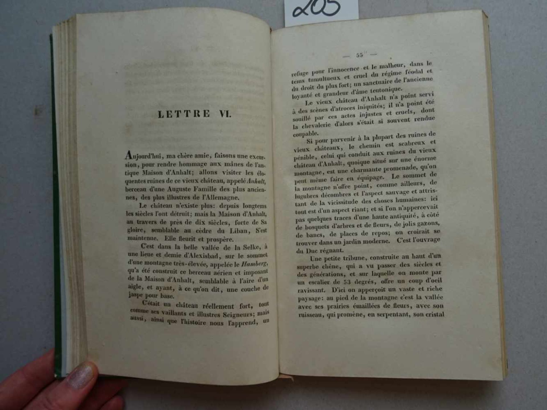(Freygand, W.v.).Lettres sur Alexisbad et ses environs. Leipzig, 1830. Titel, 195 S. Gr.-8°. - Bild 2 aus 3