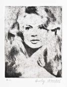 Warhol, Andy(Pittsburgh 1928 - 1987 New York). Brigitte Bardot. Radierung. 1974. Signiert und