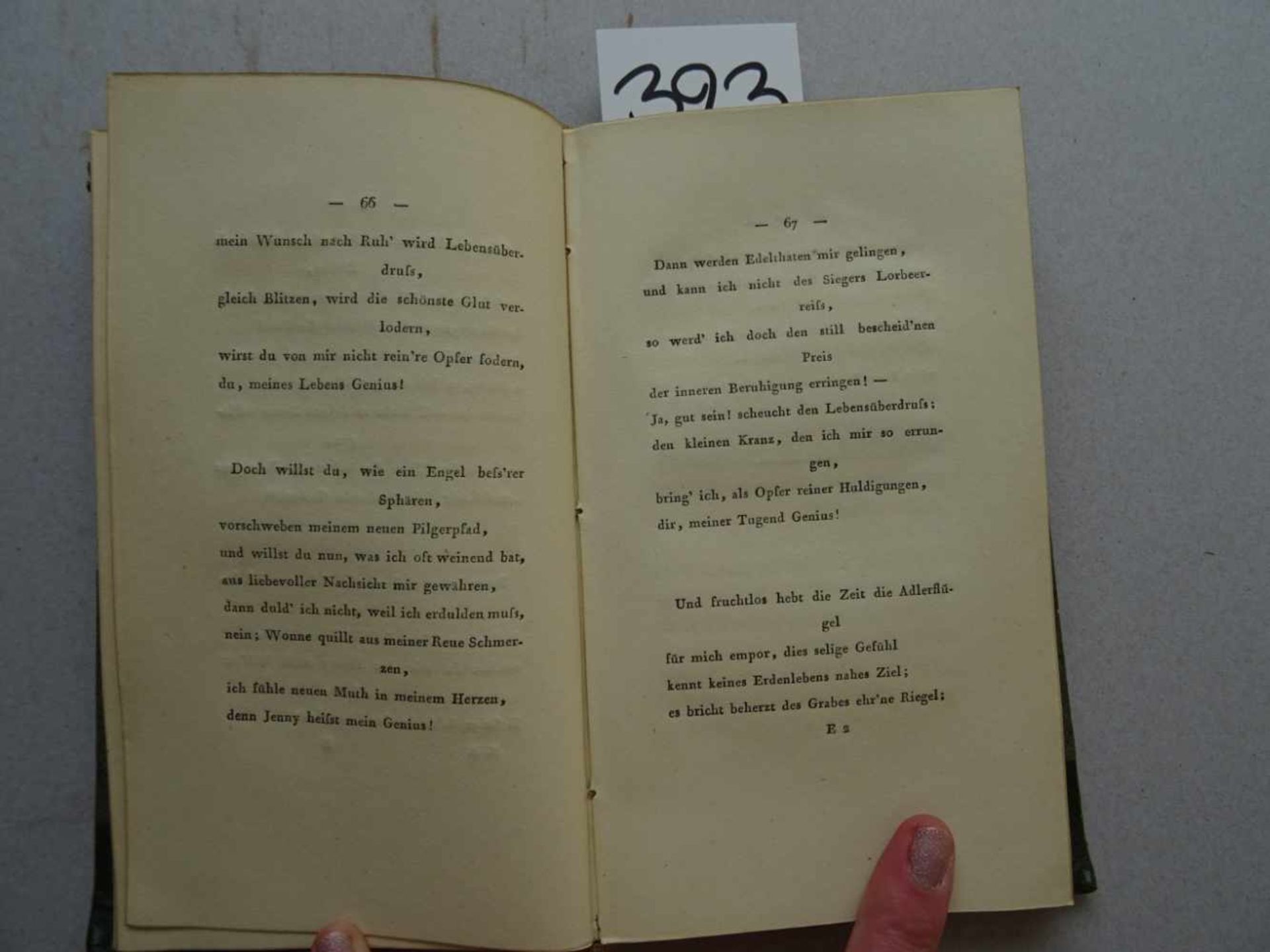 Müchler, K.Gedichte. 2 Bde. Berlin, Oehmigke, 1801. IV, 192; VIII, 208 S. Mit 2 gestoch. - Bild 3 aus 5