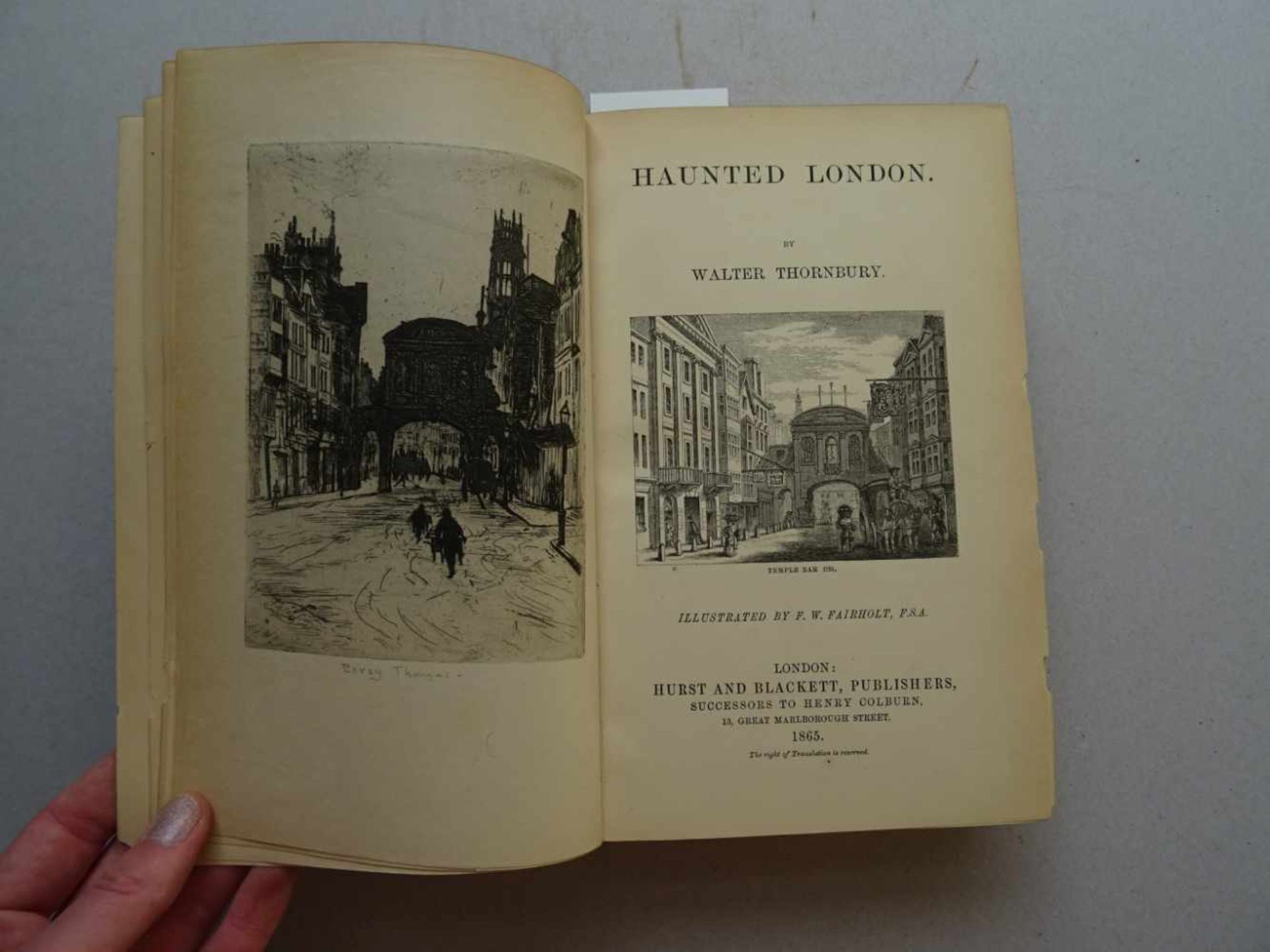 Großbritannien.- Thornbury, W.Haunted London. Illustrated by F.W. Fairholt. London, Hurst and