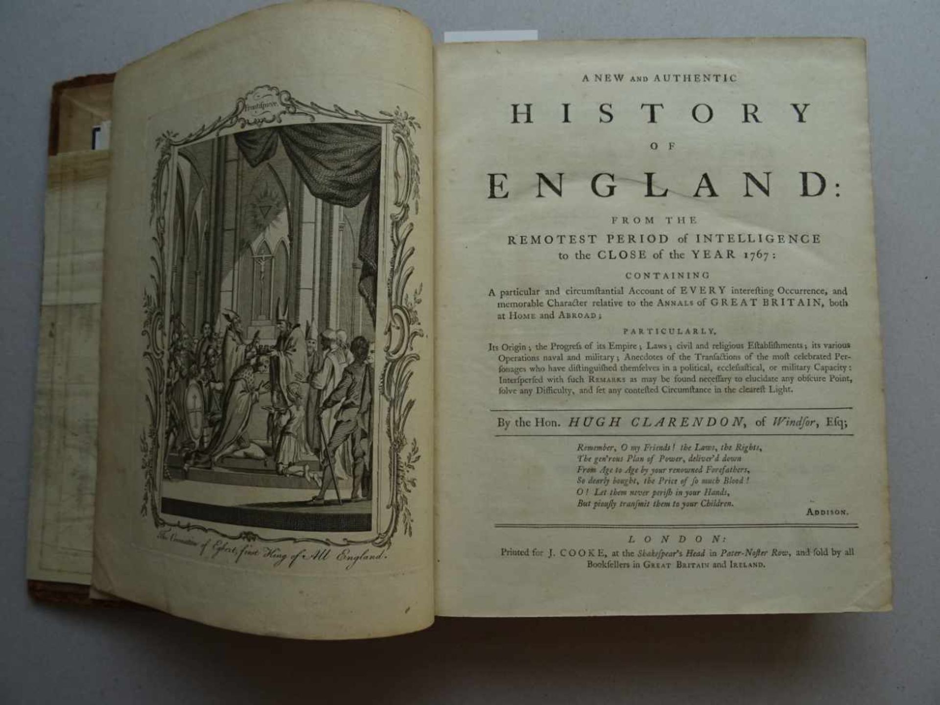 Großbritannien.- Clarendon, H.A new and authentic history of England: from the remotest period of