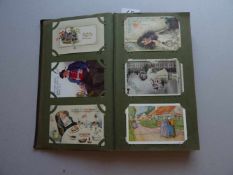 Postkarten.-Sammlung von ca. 280 meist farbigen Schmuckpostkarten aus den Jahren um 1900-45. Teils