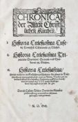 Theologie.- Hedio, K.Chronica der Alten Christlichen Kirchen. Straßburg, (W. Köpfel), 1558. 10