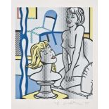 Lichtenstein, Roy(New York 1923 - 1997). Nude with bust. Farbserigraphie. 1995. Signiert u. datiert.