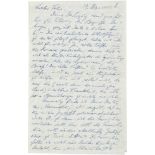 Brod, Max(Schriftsteller; Prag 1884 - 1968 Tel Aviv). Eigenhändiger Brief an den Philosophen und