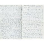 Brod, Max(Schriftsteller; Prag 1884 - 1968 Tel Aviv). Eigenhändiger Brief an den Philosophen und