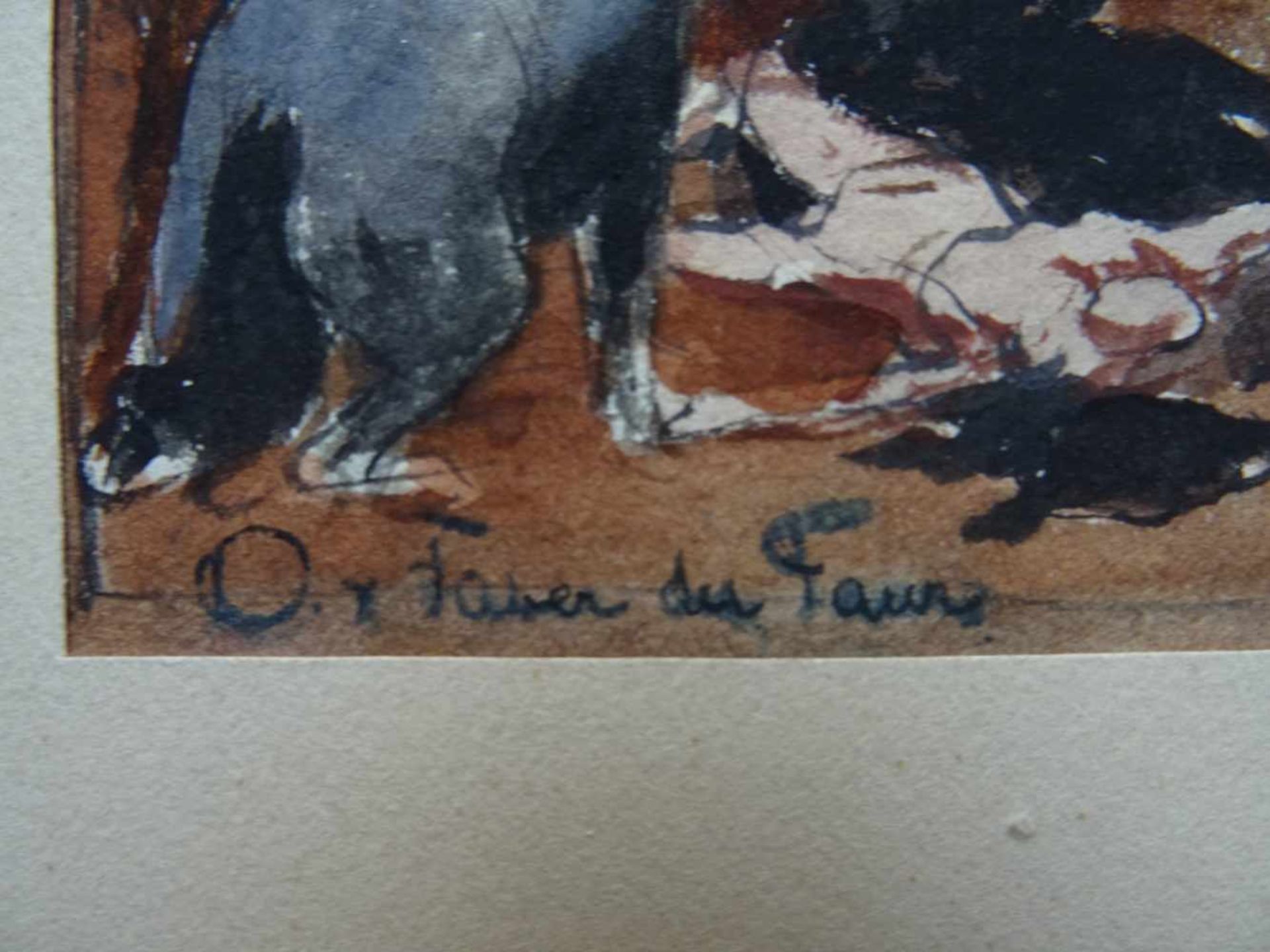 Faber du Faur, Otto v.(Ludwigsburg 1828 - 1901 München). Mazeppa. Aquarell auf Papier. Um 1890. - Bild 3 aus 4