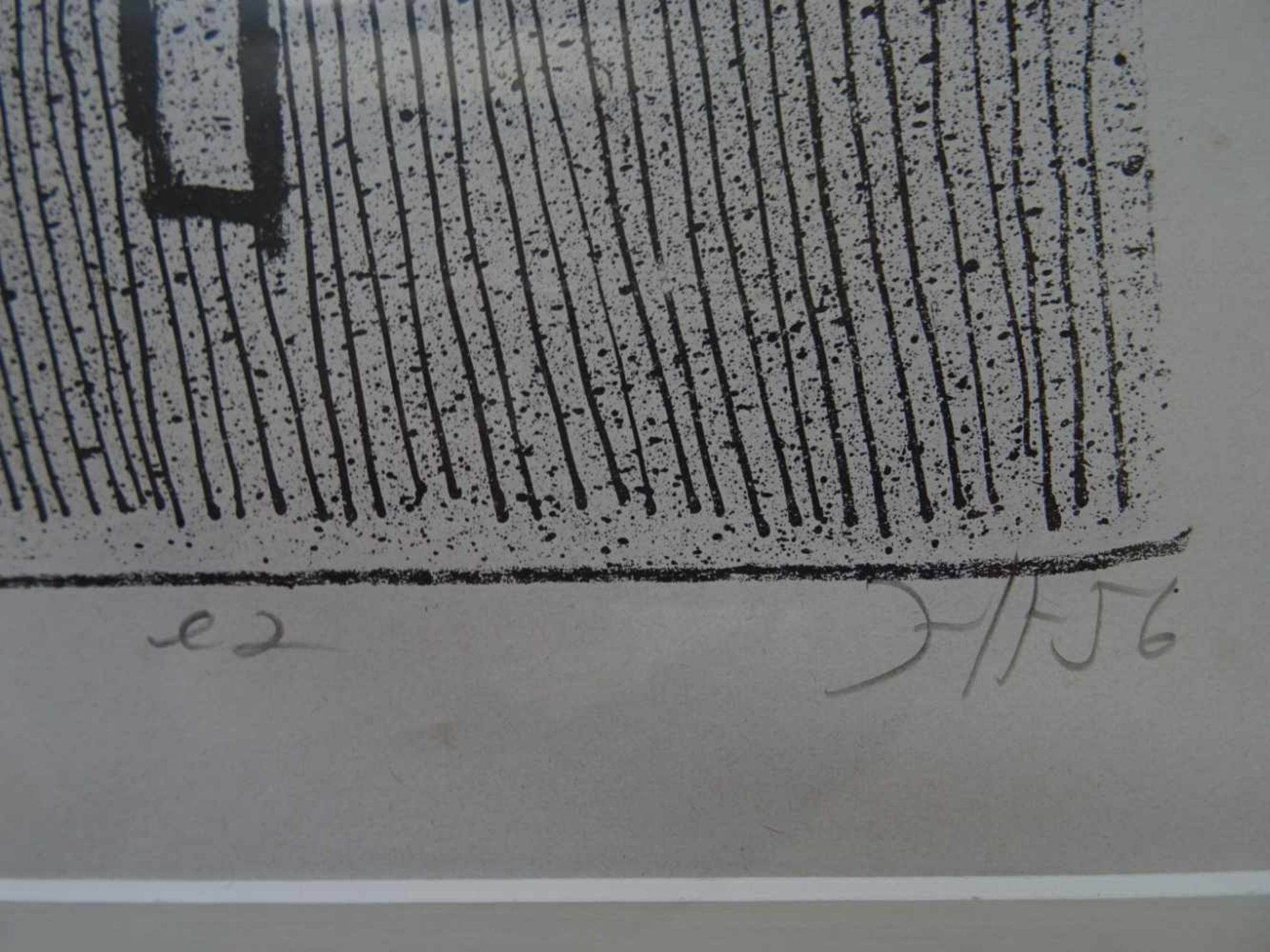 Janssen, Horst.Montag (Katze). Lithographie. 1956. Signiert, datiert und bezeichnet 'ea', im Stein - Bild 4 aus 6