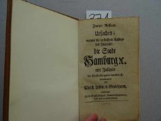 Hamburg.- Griesheim, Chr. L.v.Verbesserte und vermehret Auflage des Tractats: Die Stadt Hamburg in