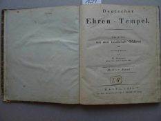 Hennings, W.(Hrsg.). Deutscher Ehren-Tempel. Bde. 3, 5-7 (von 13) in 4 Bdn. Gotha, Hennings'sche