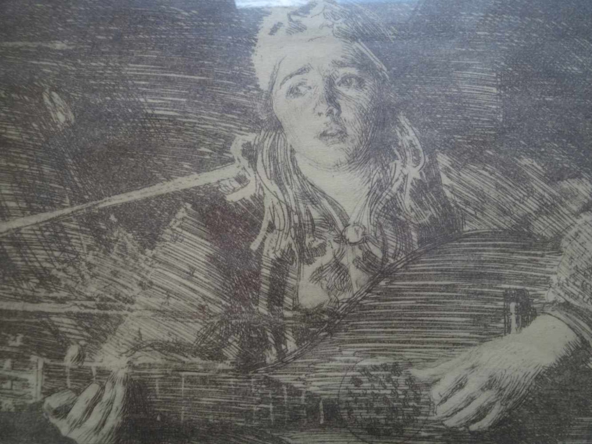 Zorn, Anders Leonard(Yvraden 1860 - 1920 Mora). 2 Gitarrespielerinnen. Lithographien nach der - Bild 2 aus 5