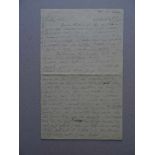 Brod, Max(Schriftsteller; Prag 1884 - 1968 Tel Aviv). Eigenhändiger Brief an den Philosophen und