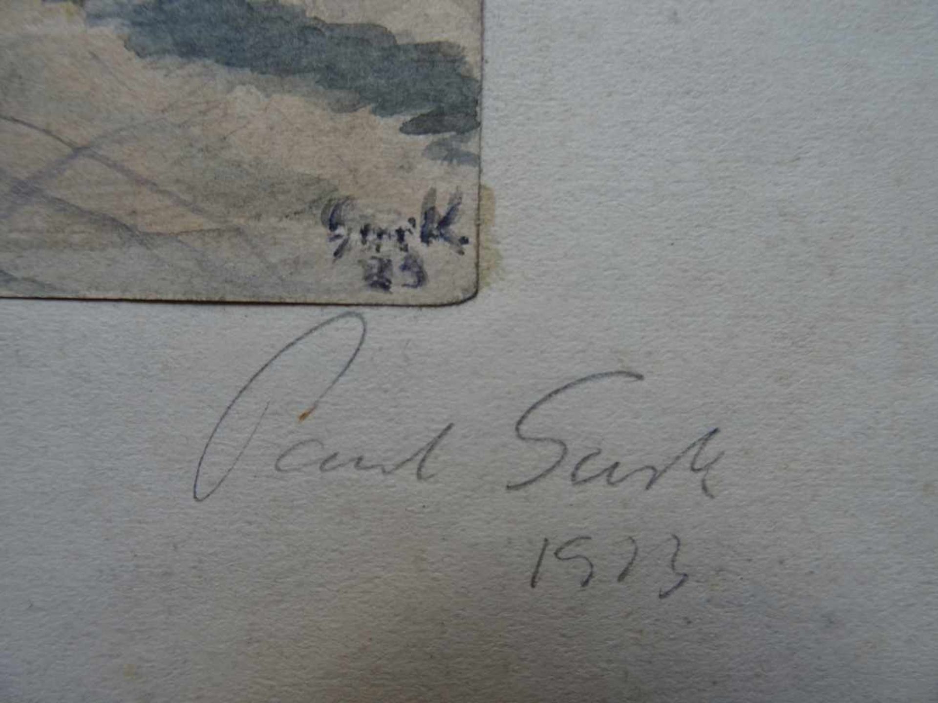 Gurk, Paul(Frankfurt/Oder 1880 - 1954 Berlin). Vorfrühling im Treptower Park. Aquarell auf Papier. - Bild 4 aus 5
