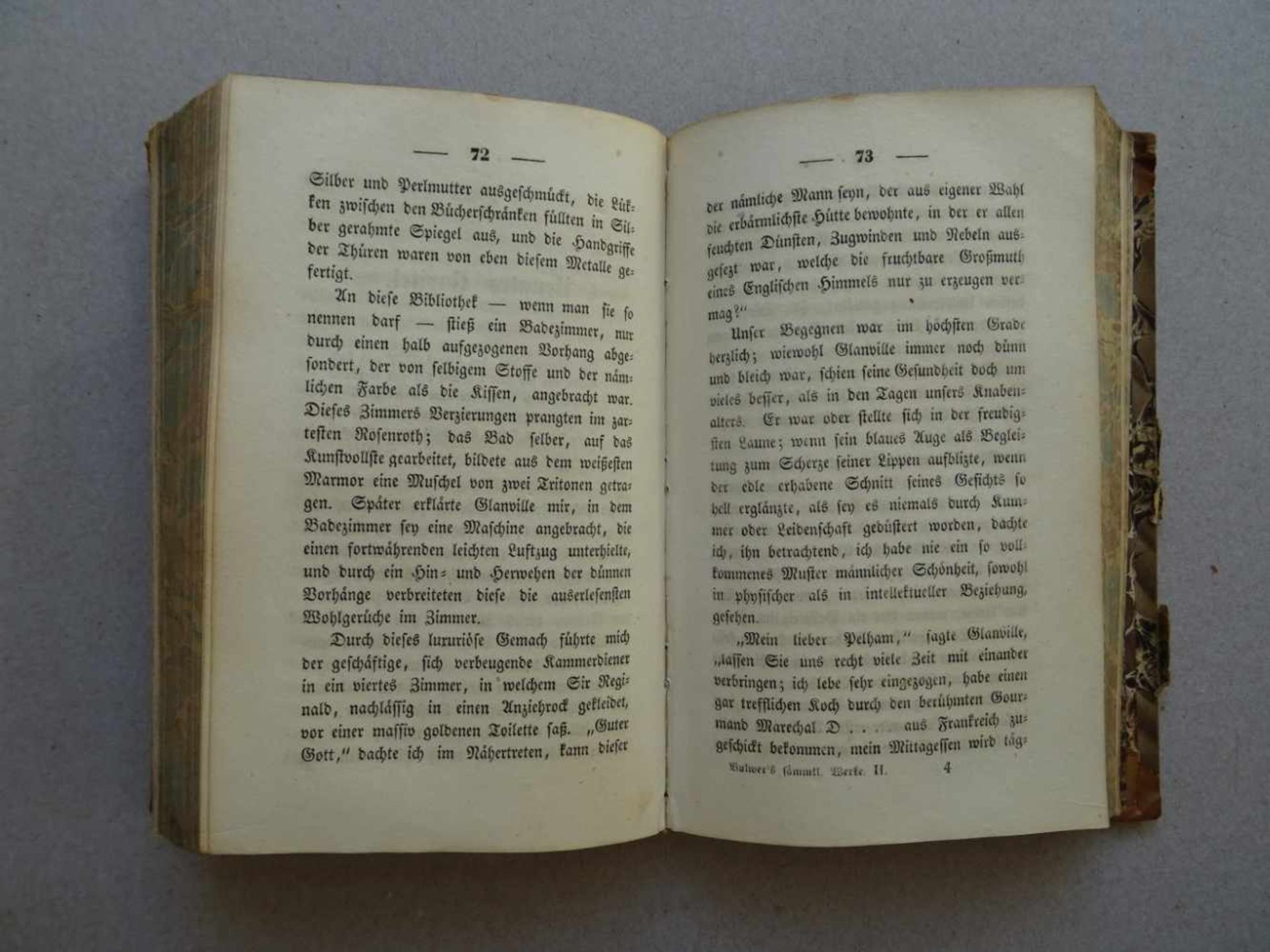 Bulwer(-Lytton), E.G.Sämtliche Werke. 34 (statt 47) in 19 Bdn. Aachen u. Leipzig, Meyer, 1833-42. - Bild 3 aus 3