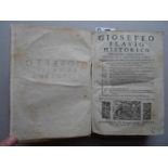 Judaica.- Flavius, Josephus.Delle antichita, e guerre guidaiche. Diviso in XXVII libri. Trad. in