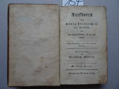 Friedrich der Große.- Nicolai, F.(Hrsg.). Anekdoten von König Friedrich II. von Preussen, und von