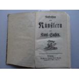 Kunst.- (Heinecken, C.H.v.).Nachrichten von Künstlern und Kunstsachen. Tle. 1-2 (von 3) in 2 Bdn.