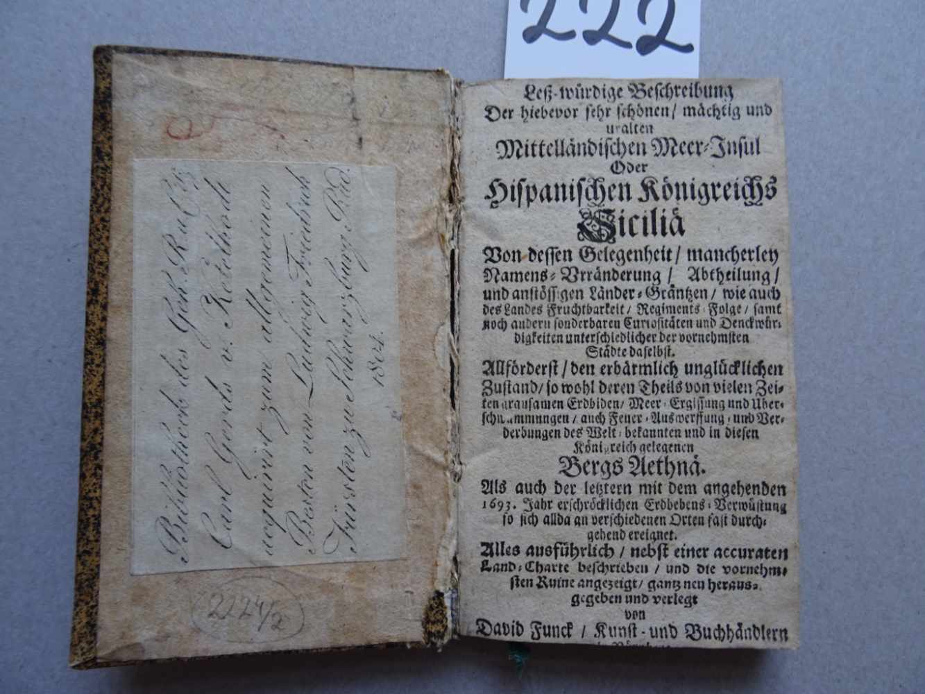 Italien.- Funck, D.Leß-würdige Beschreibung Der hiebevor sehr schönen, mächtig und uralten