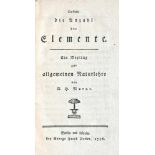 Marne, N.H. (d.i. J.B. Hermann).Ueber die Anzahl der Elemente. Ein Beytrag zur allgemeinen