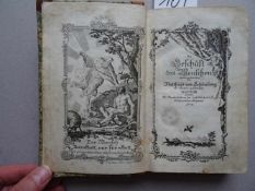 Theologie.- Schönberg, M.Das Geschäft der Menschen. 2 Tle. in 1 Bd. (München), 1775. 182 nn. Bll.