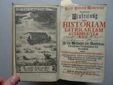 Theologie.- Reimmann, J.F.Versuch einer Einleitung in die Historiam Literariam Antediluvianam d.i.