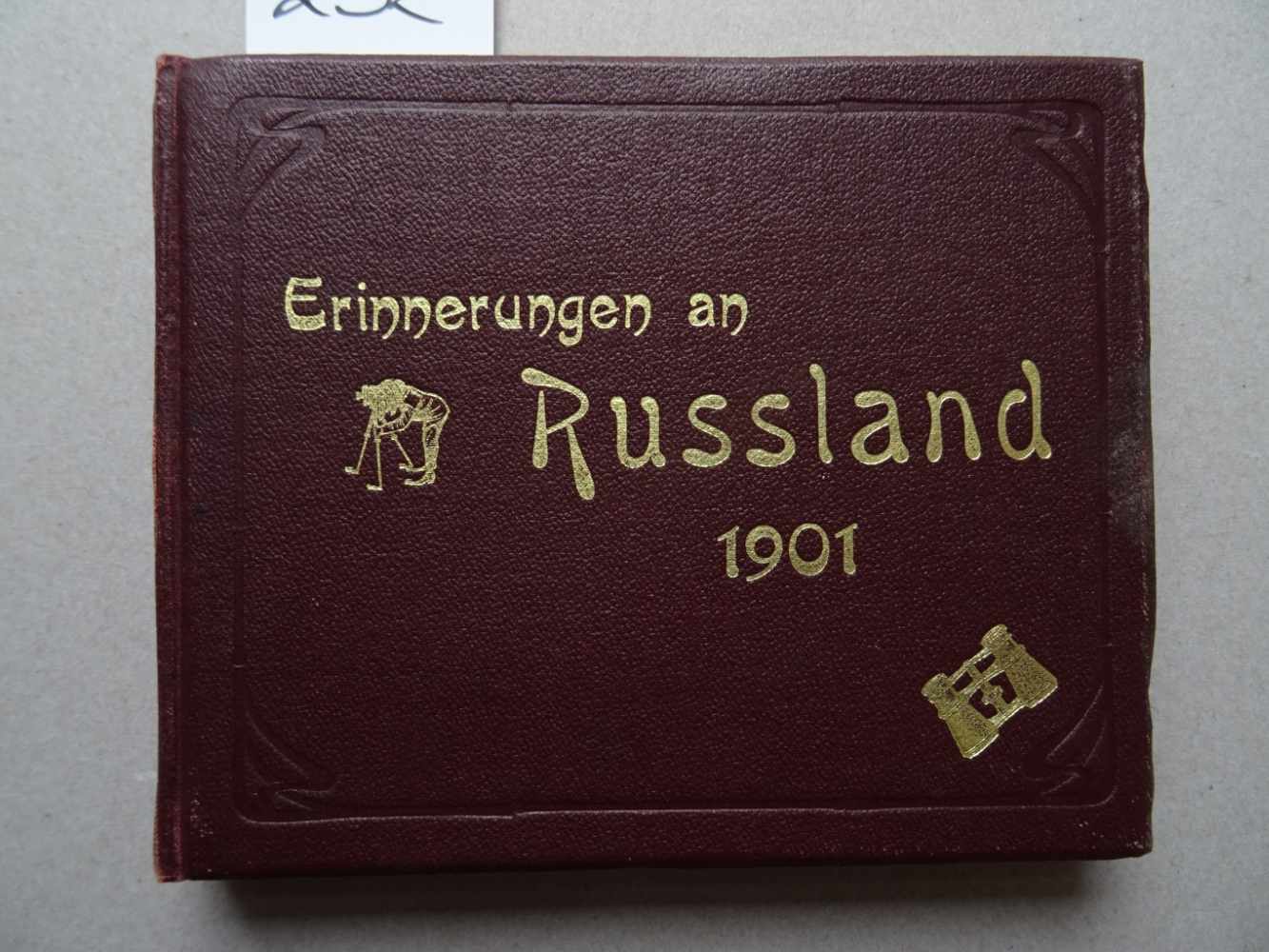 Russland.Erinnerungen an Russland 1901 (Deckeltitel). 20 mont. Orig.-Fotografien. Qu.-8°. Lwd.-Album - Image 4 of 5