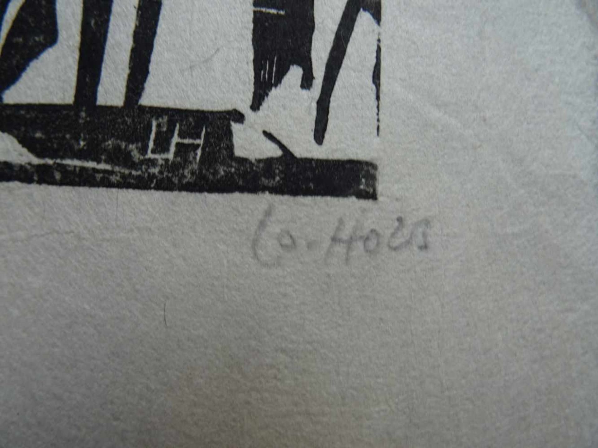 Homeyer, Lothar(1883 - 1969). Akt. Holzschnitt. Um 1915. Signiert, bezeichnet 'Handdruck' sowie - Bild 3 aus 4