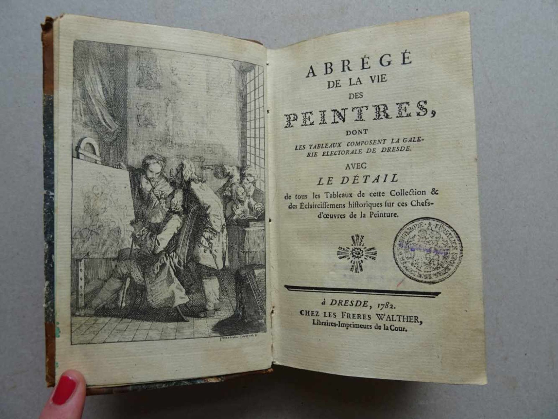 Kunst.- Lehninger, Jean Auguste.Abrégé de la vie des peintres, dont les tableaux composent la