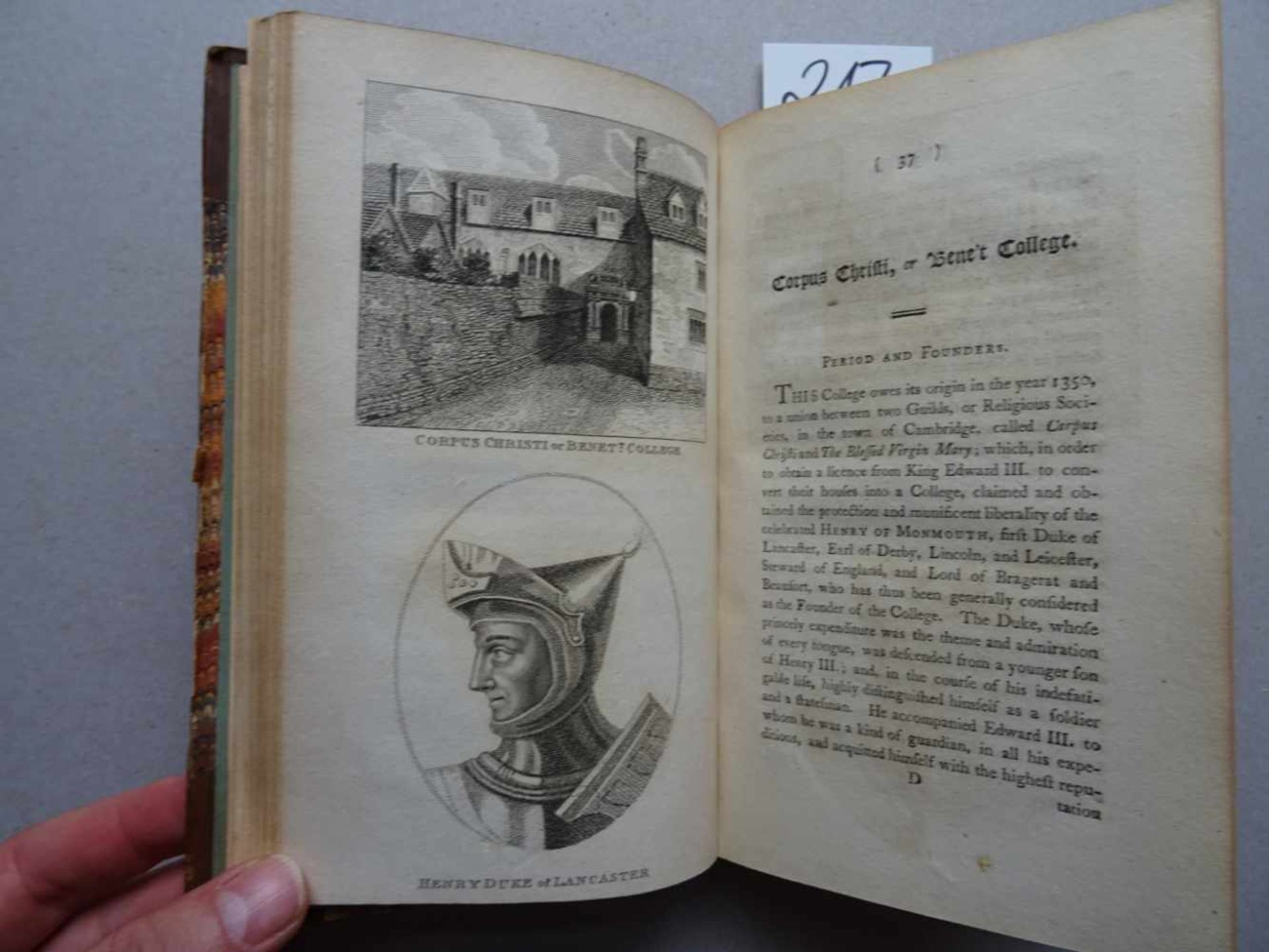 Großbritannien.- Wilson, J.Memorabilia Cantabrigiae: or, an account of the different colleges in - Bild 2 aus 4