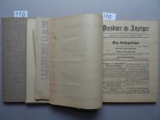 Zeitungen.Dresdner Anzeiger. Hrsg. von L. Lier. 27. April 1915 bis 12. Juli 1916. Zusammen ca. 300