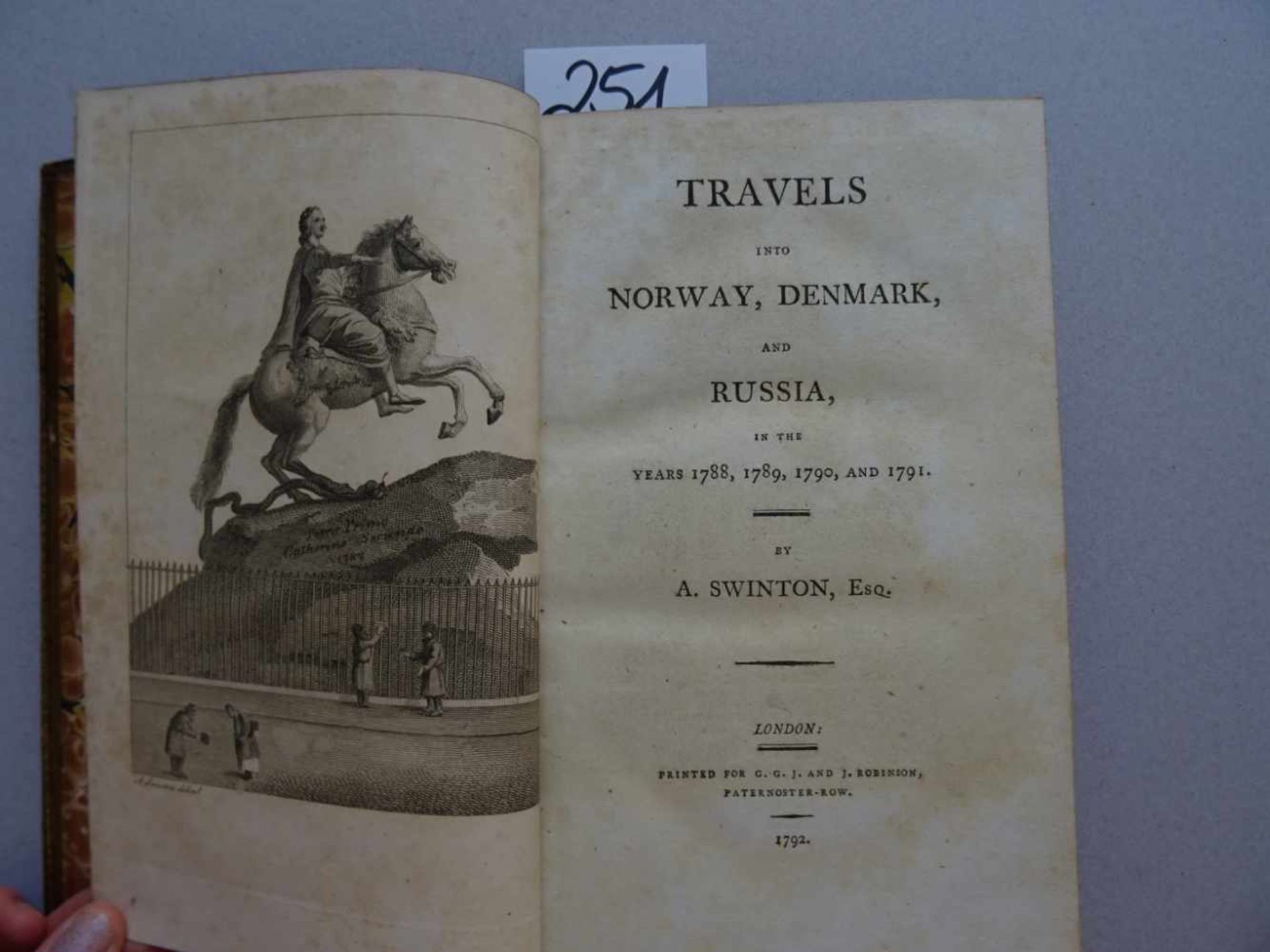Skandinavien.- Swinton, A. (d.i. W. Thomson).Travels into Norway, Denmark and Russia, in the years