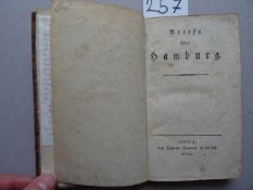 Hamburg.- (Minder, J.A.).Briefe über Hamburg. Leipzig, Heinsius, 1794. 3 Bll., 294 S. Kl.-8°.