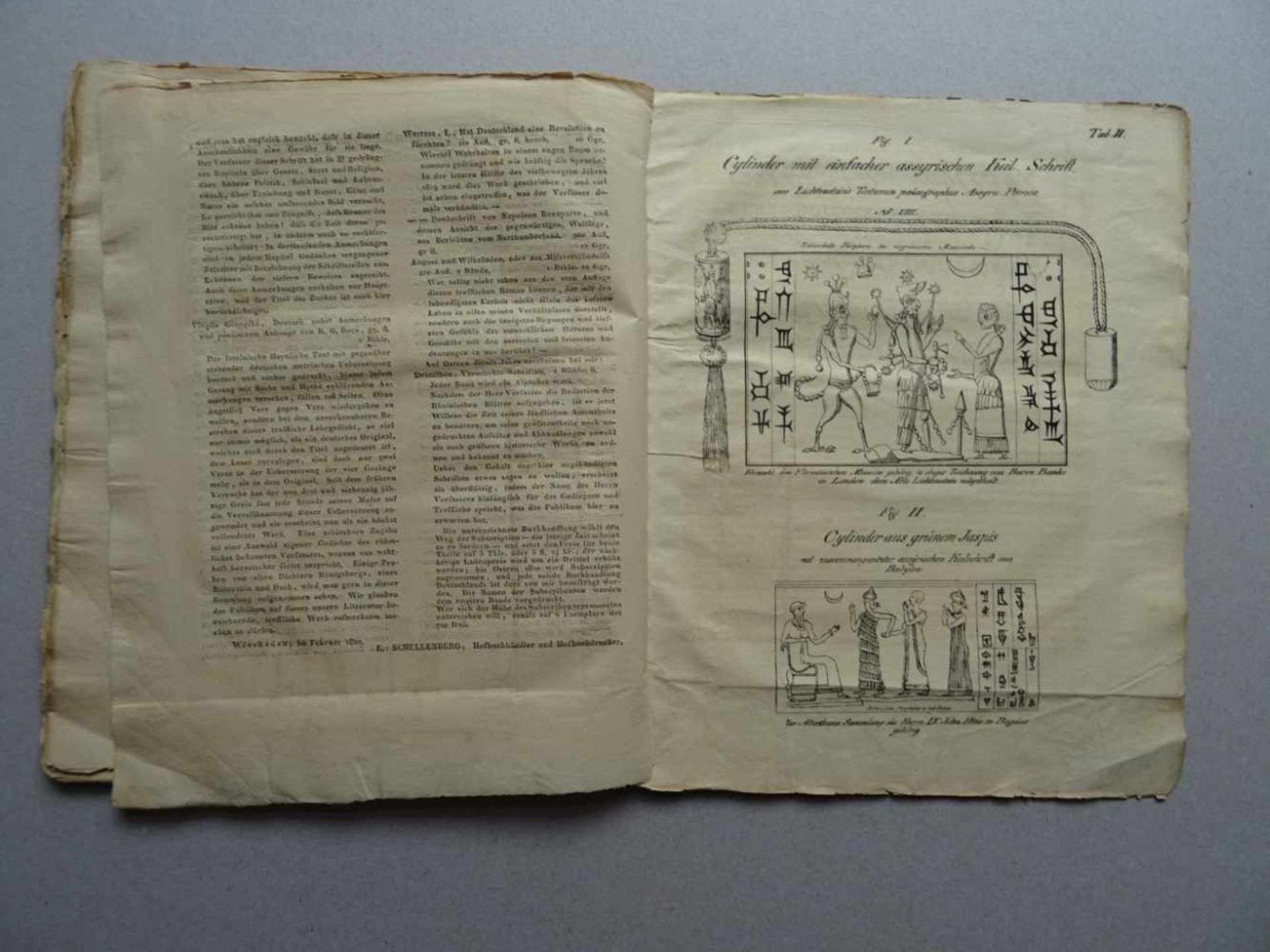 Dorow, J.(Hrsg.). Die assyrische Keilschrift erläutert durch zwei noch nicht bekannt gewordene - Image 2 of 4