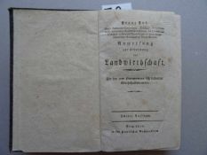 Landwirtschaft.- Fuß, F.Anweisung zur Erlernung der Landwirthschaft. Für den zum Oberamtmann sich