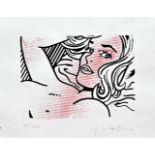 Lichtenstein, Roy(New York 1923 - 1997). Seductive girl. Farb. Lithographie. (Von 1996). Unten