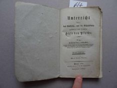 Pferde.- Langenbacher, J.Unterricht über das Beschläg, und die Behandlung gesunder und kranker