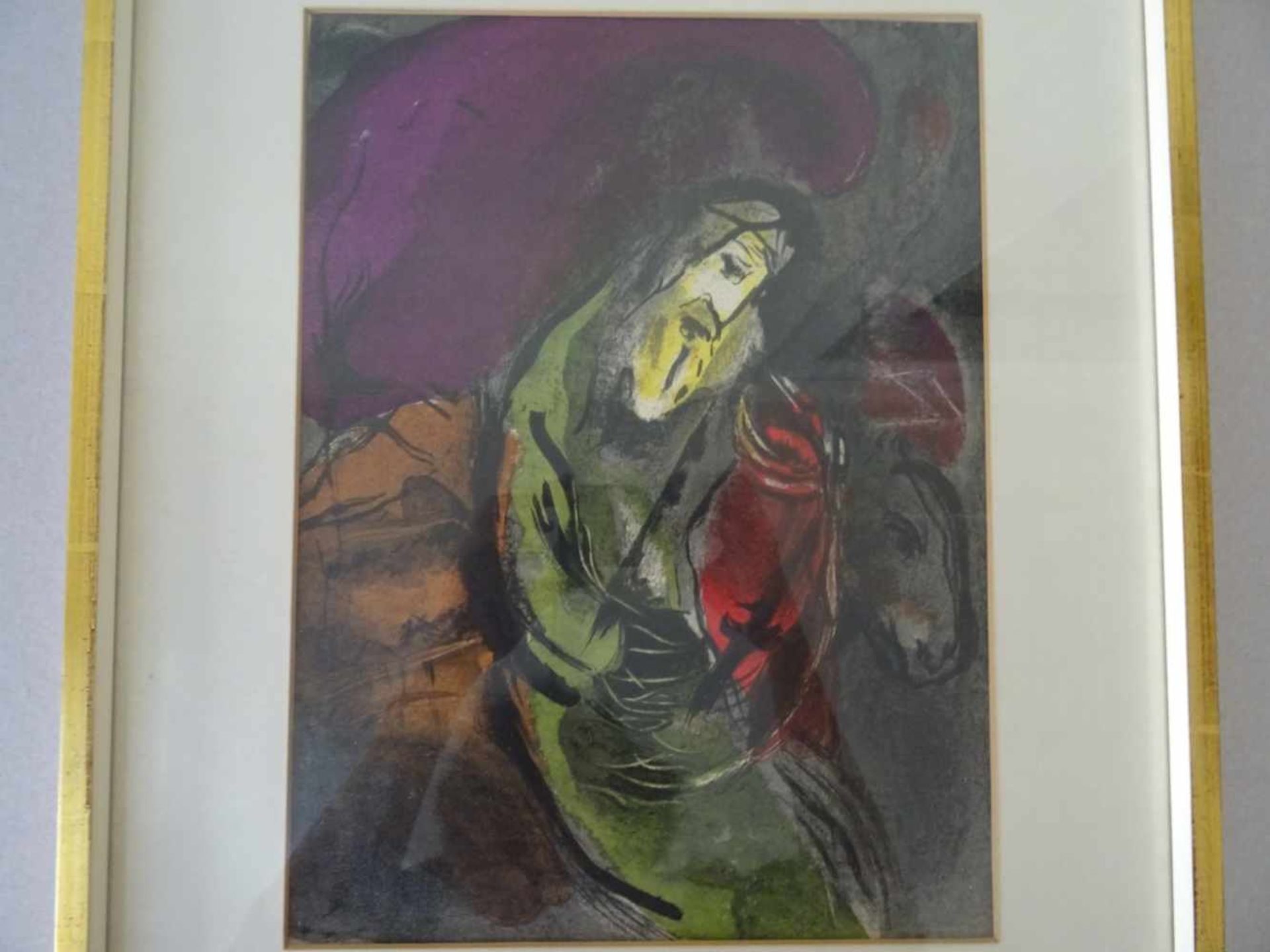 Chagall, Marc(Witebsk 1887 - 1985 Vence). Jeremias. Orig.-Farblithographie aus: 'Dessins pour la - Bild 2 aus 2