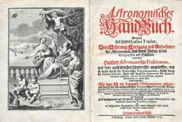 Astronomie.- Rost, J.L.Astronomisches Handbuch. Worinnen der Herrn Cassini Tractat, Vom Ursprung,