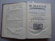 Astrologie.- Manilius, M.Astronomicon. Interpretatione et notis ac figuris illustravit M. Fayus