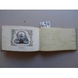 Stammbücher.Stammbuch des R.T. Kirchner aus Breslau mit 46 handschriftlichen Eintragungen sowie 18