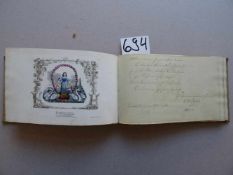 Stammbücher.Stammbuch des R.T. Kirchner aus Breslau mit 46 handschriftlichen Eintragungen sowie 18