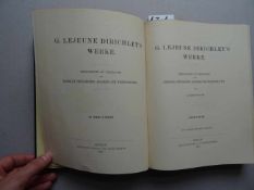 Mathematik.- Kronecker, L.G. Lejeune Dirichlet's Werke. Hrsg. auf Veranlassung der Königlich