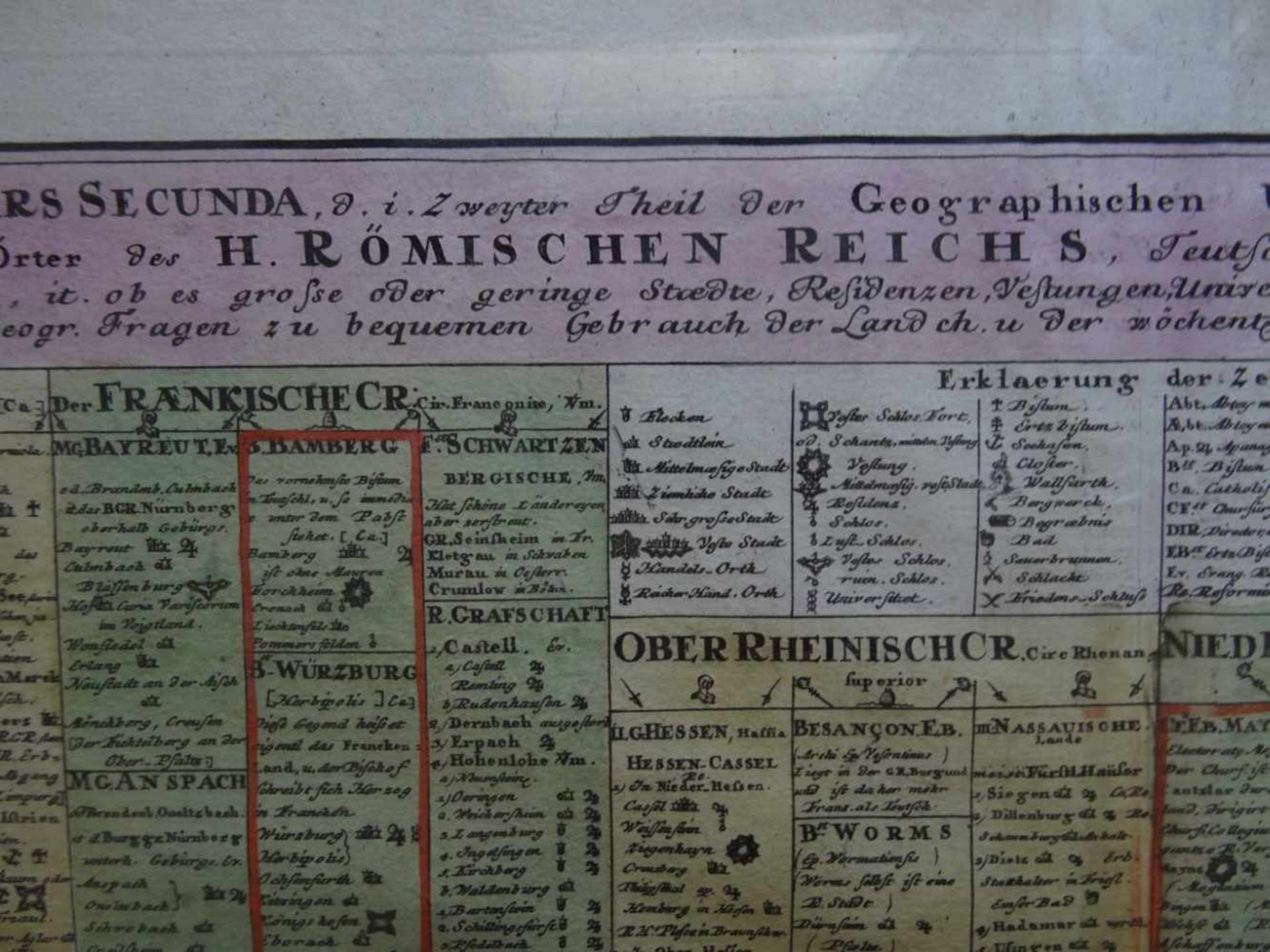 Deutschland.Orbis in tabula pars secunda, d.i. Zweyter Theil der Geographischen Universal-Charte, - Bild 3 aus 4