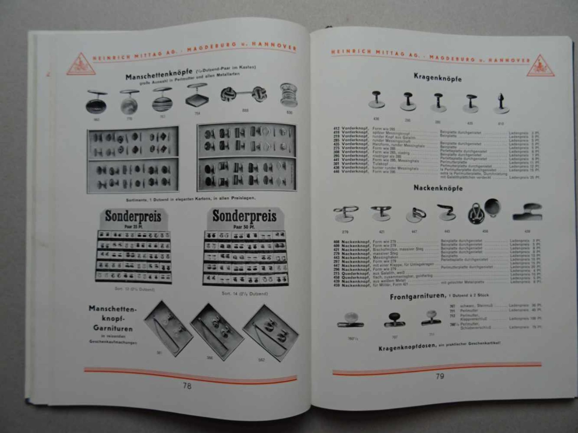 Firmenkataloge.Heinrich Mittag AG. Kurzwaren-Katalog Ausgabe D. Magdeburg u. Hannover, um 1936. - Bild 4 aus 6