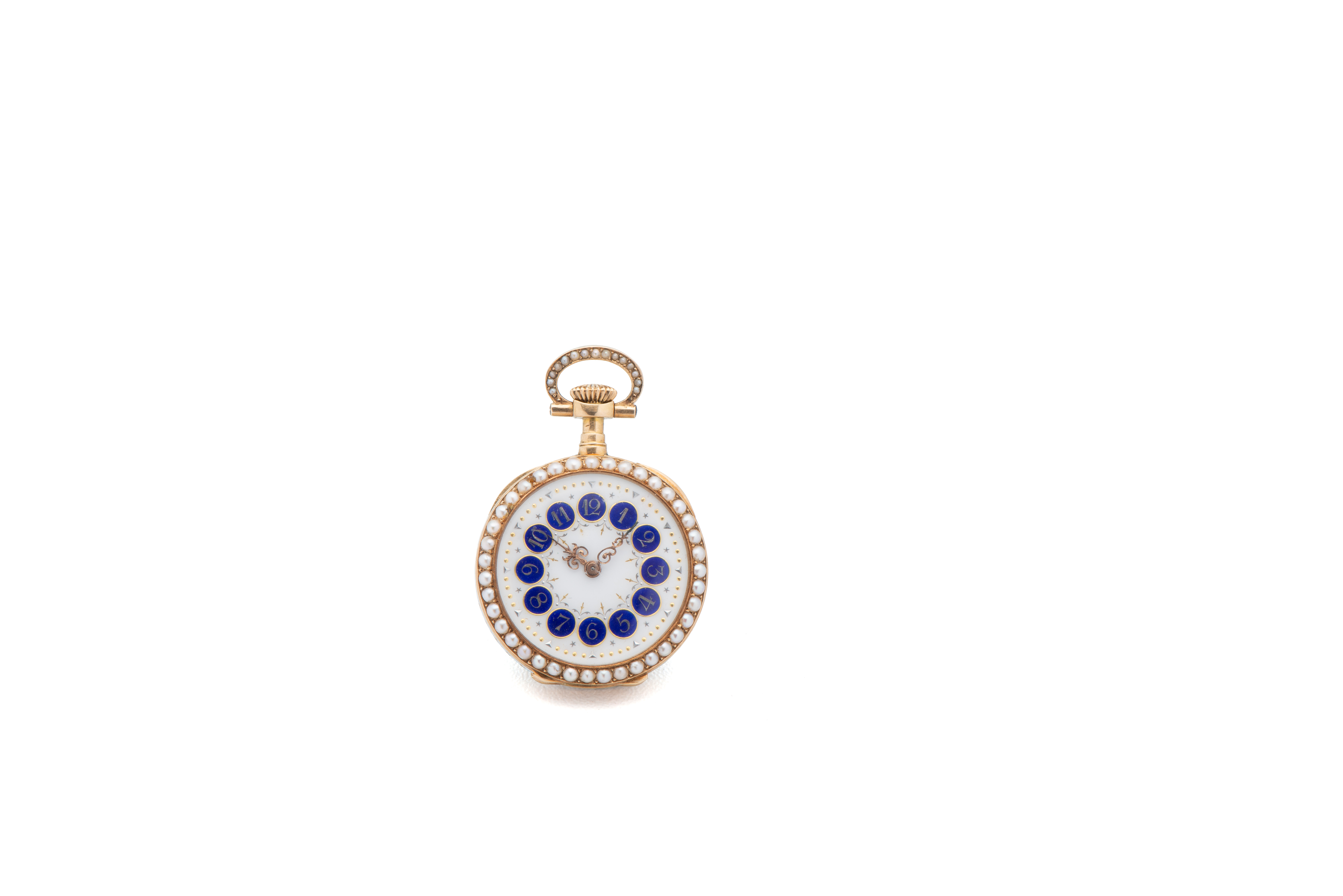 PATEK PHILIPPE, POCKET WATCH, GOLD AND PEARLS. Very fine and small, open-face, [...] - Image 2 of 3