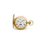 UNSIGNED, PERPETUAL CALENDAR MINUTE REPEATER POCKET WATCH, YELLOW GOLD . Extremely [...]