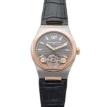 GIRARD-PERREGAUX, REF. 99105, LAUREATO TOURBILLON, TITANIUM AND PINK GOLD . Fine, [...]