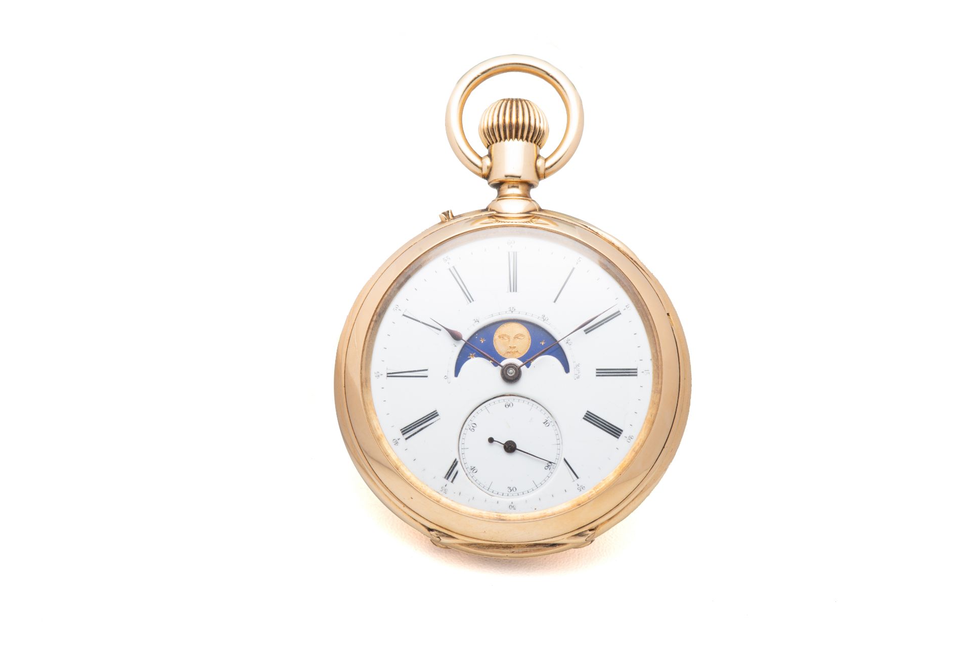 B. HAAS JNE, YELLOW GOLD . Interesting gold two-face pocket chronometer, restored [...]
